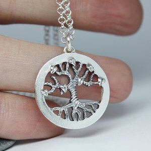 Tree of life Necklace, Sterling Silver tree of life pendant, Silver Tree of Life Necklace, Metalsmith, Silversmith. Handmade Jewelry image 4
