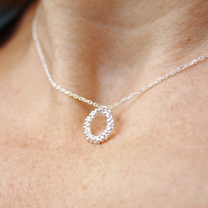 Two Colour Organic Circle Necklace main image 1