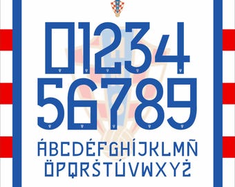 Croatia World Cup 2026 Home & Away Font Vector FONT JERSEY (Digital Download)