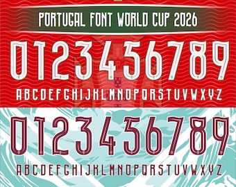 Portugal World Cup 2026 Font – Vector Typeface for Shirts (Digital Download)