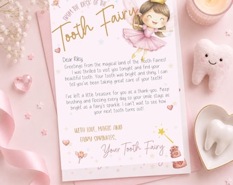 Editable Tooth Fairy Certificate Template Official Receipt Keepsake (Digital Download)