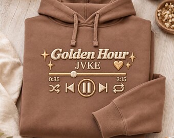Custom Song Design, Embroidered Look Music Player, Personalized Song Name Artist Name, Favorite Song Gift, T-Shirt Sweatshirt Design