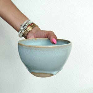 Handmade Ceramic Bowl, Light Blue Glazed Pottery Bowl, Artisan Ceramic Soup Bowl, Unique Tableware, Barcelona Studio Ceramics