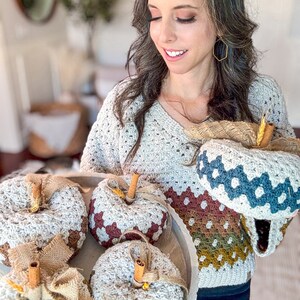 CROCHET PATTERN + VIDEO Diamond Granny Stitch Crochet Pumpkin Pattern ...