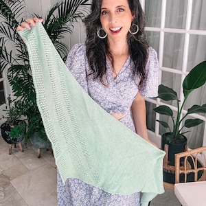 KNIT PATTERN Knit Summer Shawl Pattern, Light and Delicate Wrap, Instant Download, Easy Knit Pattern