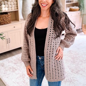 CROCHET PATTERN + VIDEO + App, Hummingbird Cardigan, 9 Sizes xs-5x Plus Size, Beginner Friendly, Womens Sweater Coat, Instant Download