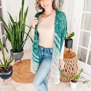 On The Bias Suzette Shawl Crochet PATTERN Instant Download, One Size Easy Crochet Shawl Pattern Video Tutorial image 2