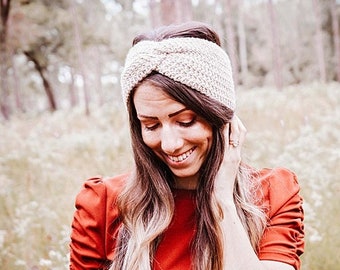 CROCHET PATTERN + VIDEO Easy Crochet Headband Earwarmer Pattern Easy Adjustable Sizing With Video Tutorial Headband Pattern Crochet Pattern
