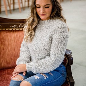 CROCHET PATTERN + VIDEO Macchiato Crochet Sweater Pullover, xs to 5X Crochet Pattern, Fall & Winter Wear Fashion