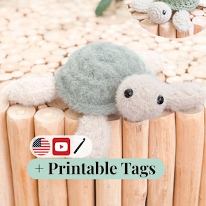 CROCHET PATTERN + VIDEO Wheat Stitch™ Turtle Crochet Pattern pdf Amigurumi Sea Turtle Toy Easy Softie Crochet Animal Pattern Pdf Download