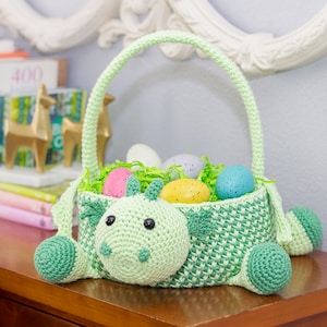 Dragon Easter Basket Crochet PATTERN Instant Download, Toy Storage Basket, Popular Children's Basket