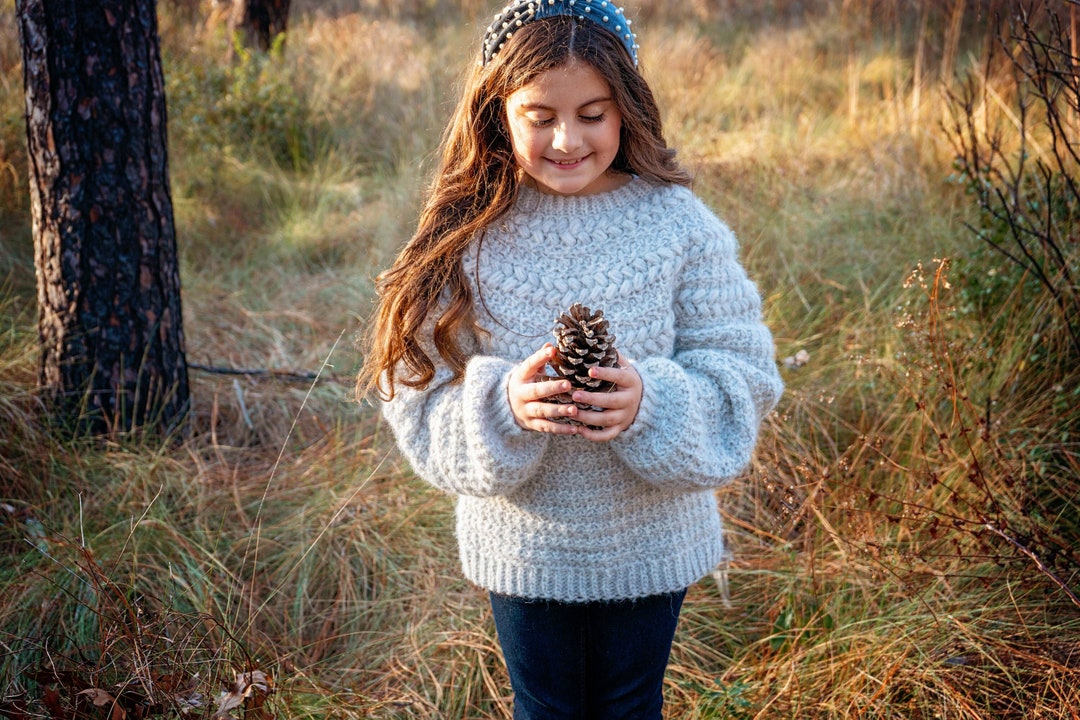 Macchiato Child Sweater Crochet Pattern, Instant Digital PDF Download