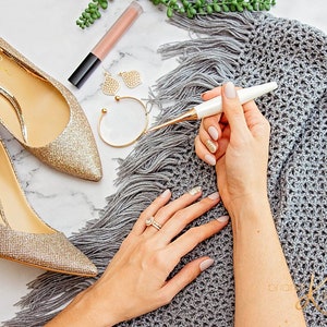 Beginner Lace Crochet Poncho Pattern, Instant Download PDF, Spring & Summer Women's Wrap Wear Fashion image 3