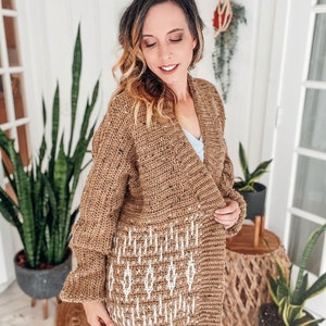 Learn to Crochet an Incredible Cardigan Using the Mosaic Crochet Technique, Instant Crochet Pattern Download, Women's Crochet Cardigan Cozy image 3