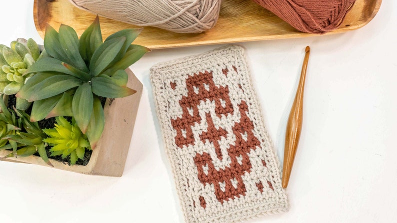 Waves Mosaic Crochet Blanket Pattern Video Tutorial. Learn how to mosaic crochet. Crochet Home Décor Instant Download PDF Crochet Pattern image 9