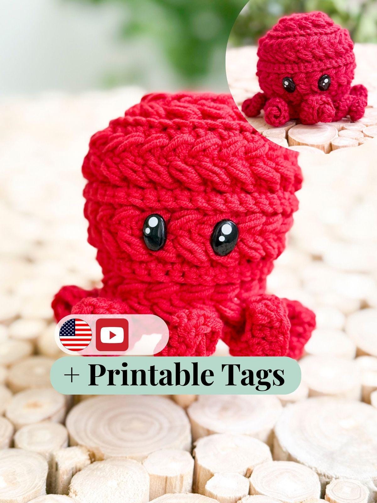 39 Octopus Crochet Patterns for Amigurumi, Plushies, Keychains, and Statement Makes 27 Crochet Pattern + Video Wheat Stitch Octopus Crochet