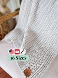 CROCHET PATTERN + VIDEO Cozy Braided Wheat Stitch™ Crochet Blanket Pattern | Worsted Throw Pdf | Beginner-Friendly Afghan | 16 Sizes