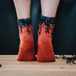 Creepy Crawly Spider Crochet Sock Pattern, Instant Download, Easy to follow crochet pattern with video, footwear fashion, intermediate image 10