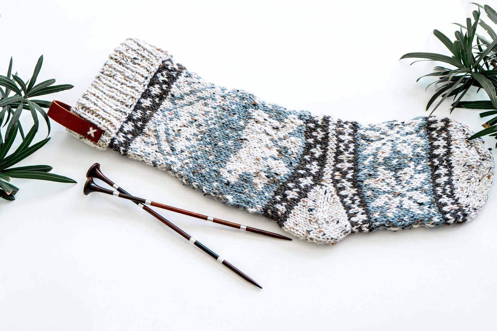 KNIT PATTERN Polar Bear Stroll Knit Stocking Pattern With Knit Charts ...