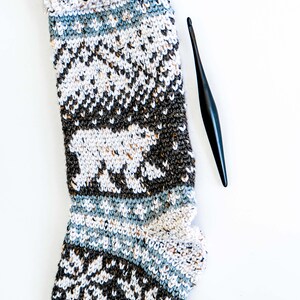 CROCHET PATTERN Polar Bear Stroll Crochet Stocking Pattern Plus Charts ...