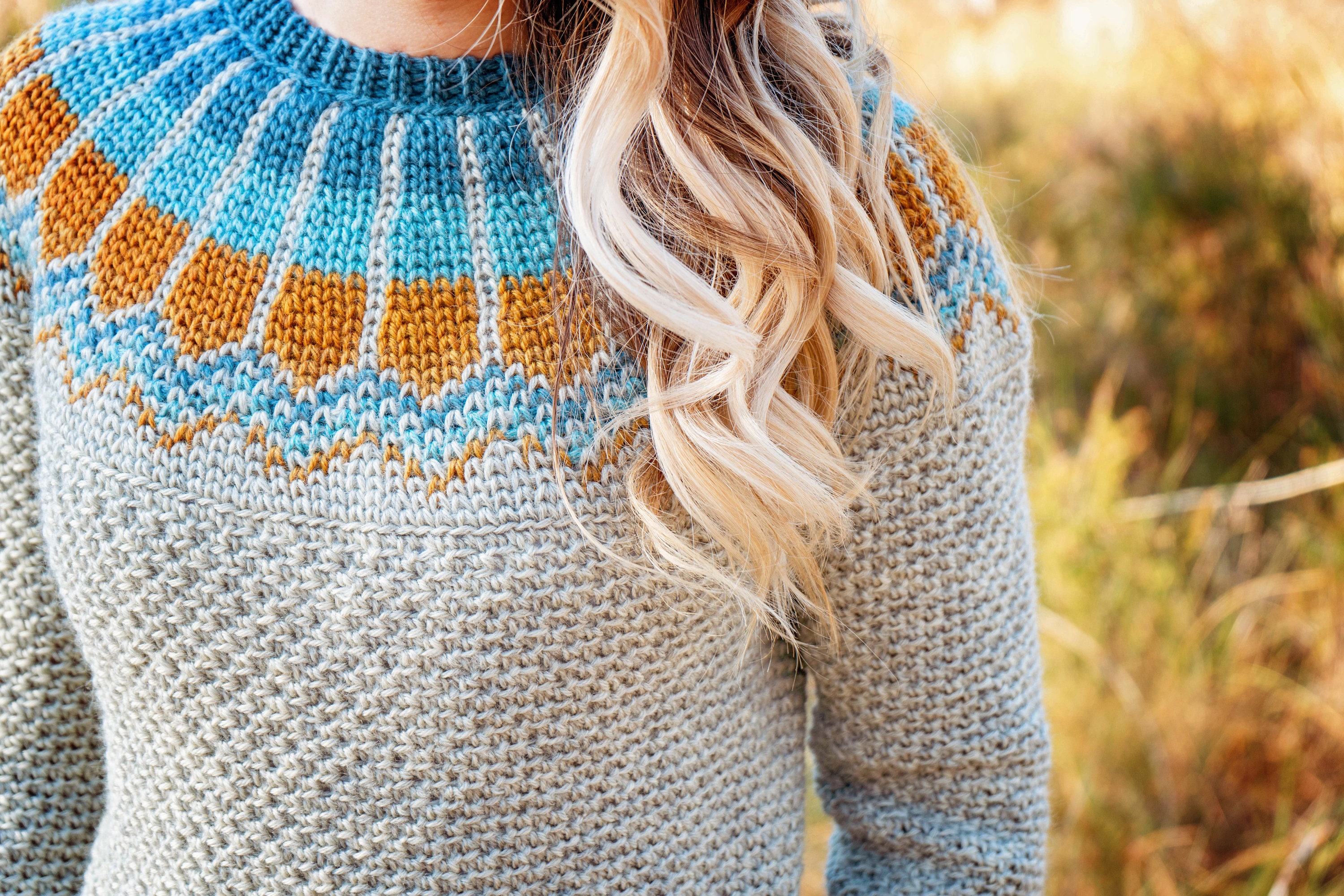 Traveler Fair Isle Crochet Sweater Instant Download PDF Etsy