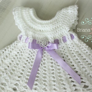 Sophia Heirloom Dress Crochet Pattern, Newborn to 3 months, Baptism, Blessing, Baby Gift, Beautiful Baby Dress image 9