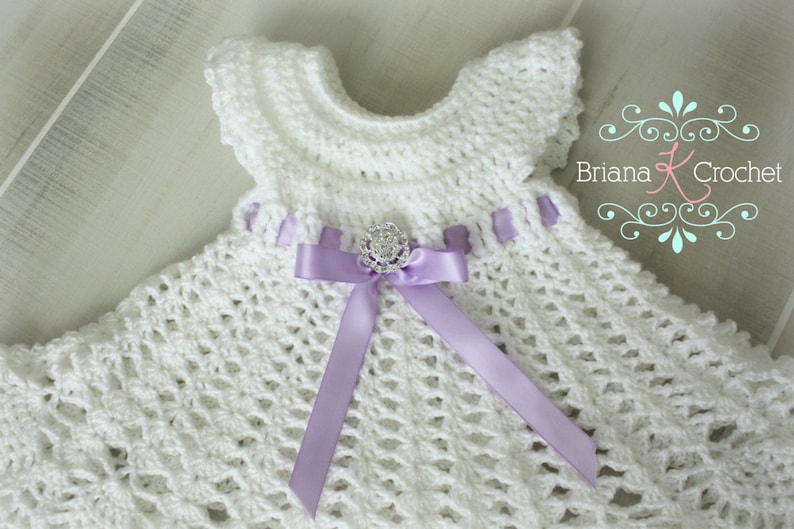 Sophia Heirloom Dress Crochet Pattern, Newborn to 3 months, Baptism, Blessing, Baby Gift, Beautiful Baby Dress image 9