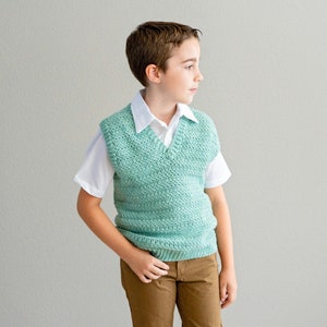 Heatherly Crochet Vest Instant Download PDF Pattern, Child Adult sizes, Crochet Pattern, Video Tutorial image 4