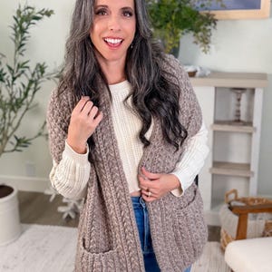 CROCHET PATTERN + VIDEO Wheat Stitch™ Pocket Shawl Crochet Pattern • Beginner-Friendly Wrap with Pockets • Textured Shawl Pdf
