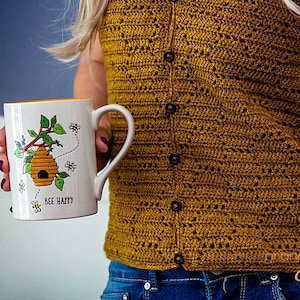 Honeycomb Crochet Tank Top Pattern, Instant Download PDF, Size Small to 3x Crochet Pattern, Spring & Summer Women's Wear Fashion image 7