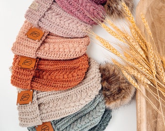 CROCHET PATTERN + VIDEO Autumn Wheat Crochet Hat Beanie in 8 Sizes Newborn to Adult. Easy Pattern & Beginner Friendly, Crocheted Flat