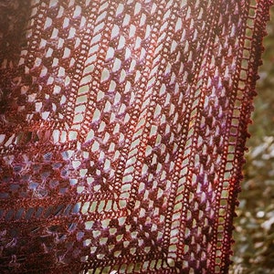 Picot Crochet Shawl Pattern, Hawthorne Tonal Hand Painted Crochet Shawl Instant Download Pattern, DIY Crochet Pattern, DIY Women's Accessory image 2