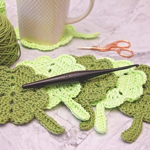 St. Patrick's Shamrock Crochet Coaster Home Decor, Instant Download PDF Pattern, Includes Chart, Holiday Decor Crochet Pattern image 5