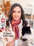 CROCHET PATTERN + VIDEO Wheat Stitch™ Crochet Scarf Pattern + Video Tutorial, Includes Printable Tags + Sizing Chart + Use Any Yarn Guide.