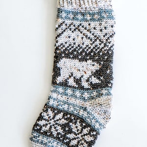 CROCHET PATTERN Polar Bear Stroll Crochet Stocking Pattern Plus Charts ...