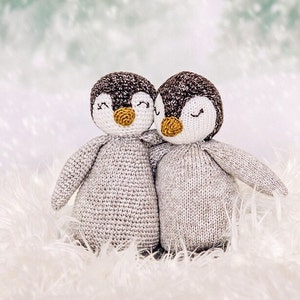 CROCHET PATTERN Penguin Crochet Buddy and Newborn Prop Instant Download, Includes instructions for stuffie buddy, bonnet, and wraps.