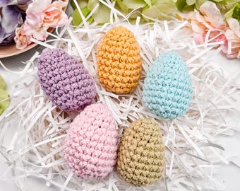 CROCHET PATTERN + VIDEO Reusable Easter Egg Crochet Pattern –Diy Easter Decor, Eco-Friendly Spring Crochet, Amigurumi Egg Pattern Quick Easy