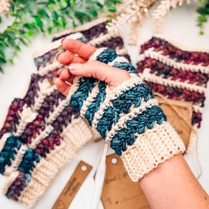 CROCHET PATTERN + VIDEO Wheat Stitch™ Fingerless Mittens Crochet Pattern, 8 Sizes Newborn–Adult, Textured Crochet Mitts Instant Download