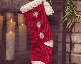 Infinity Crochet Joy Stocking PATTERN, Instant Download, Christams Stocking