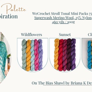 On The Bias Suzette Shawl Crochet PATTERN Instant Download, One Size Easy Crochet Shawl Pattern Video Tutorial image 10