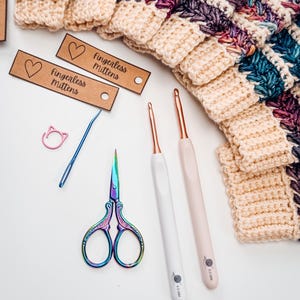 CROCHET PATTERN + VIDEO Wheat Stitch™ Fingerless Mittens Crochet Pattern, 8 Sizes Newborn–Adult, Textured Crochet Mitts Instant Download image 9