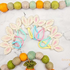 Bunny Easter Hair Tie Crochet PATTERN Instant Download, Hair Accessory Girls image 4