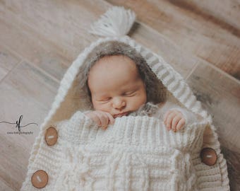 Infinity Baby Cocoon with Infinity Crochet! An exciting and innovative easy way to create stunning crochet cables! Newborn Crochet Pattern