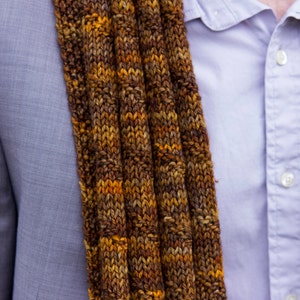 Knit Pattern Rust Scarf, in 3 Size Options, Instant Download, Scarf ...