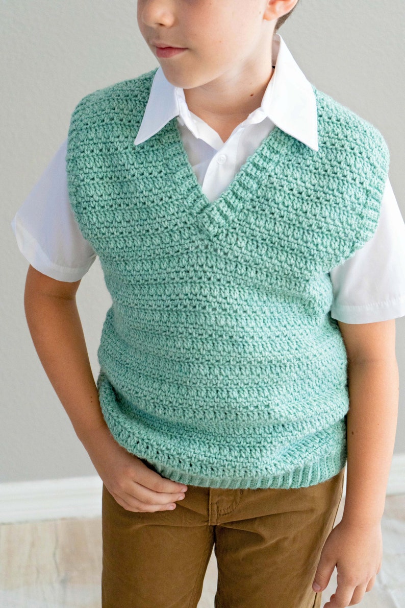 Heatherly Crochet Vest Instant Download PDF Pattern, Child Adult sizes, Crochet Pattern, Video Tutorial image 7