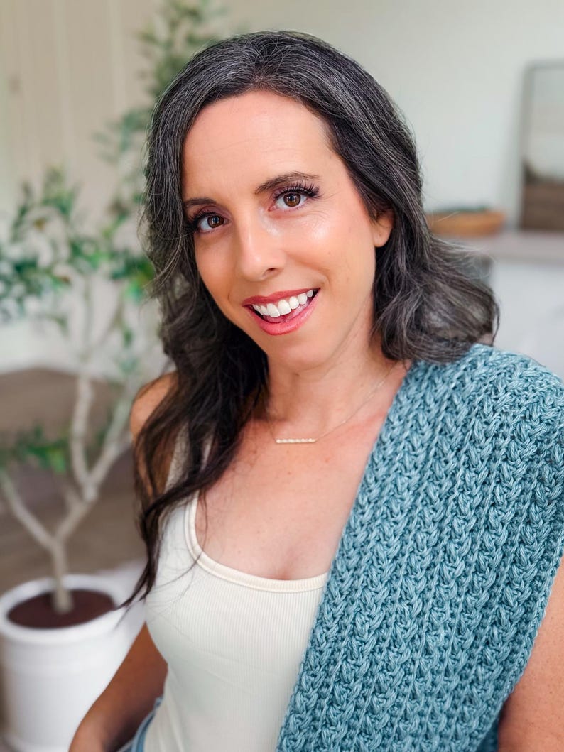 CROCHET PATTERN + VIDEO Wheat Stitch™ Cardigan Crochet Pattern, Diy Worsted-Weight (Xs-5X) Size Inclusive. Includes guided sleeve decreases. image 3