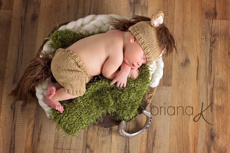 Newborn Horse Knit Pattern Adorable Baby Outfit Newborn Etsy