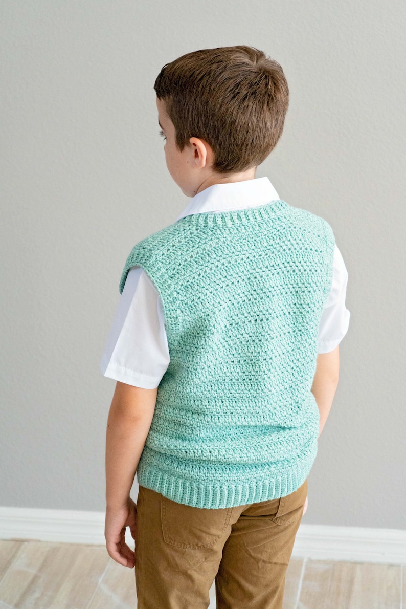 Heatherly Crochet Vest Instant Download PDF Pattern, Child Adult sizes, Crochet Pattern, Video Tutorial image 8