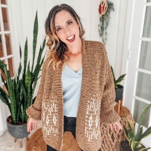 Learn to Crochet an Incredible Cardigan Using the Mosaic Crochet Technique, Instant Crochet Pattern Download, Women's Crochet Cardigan Cozy image 6