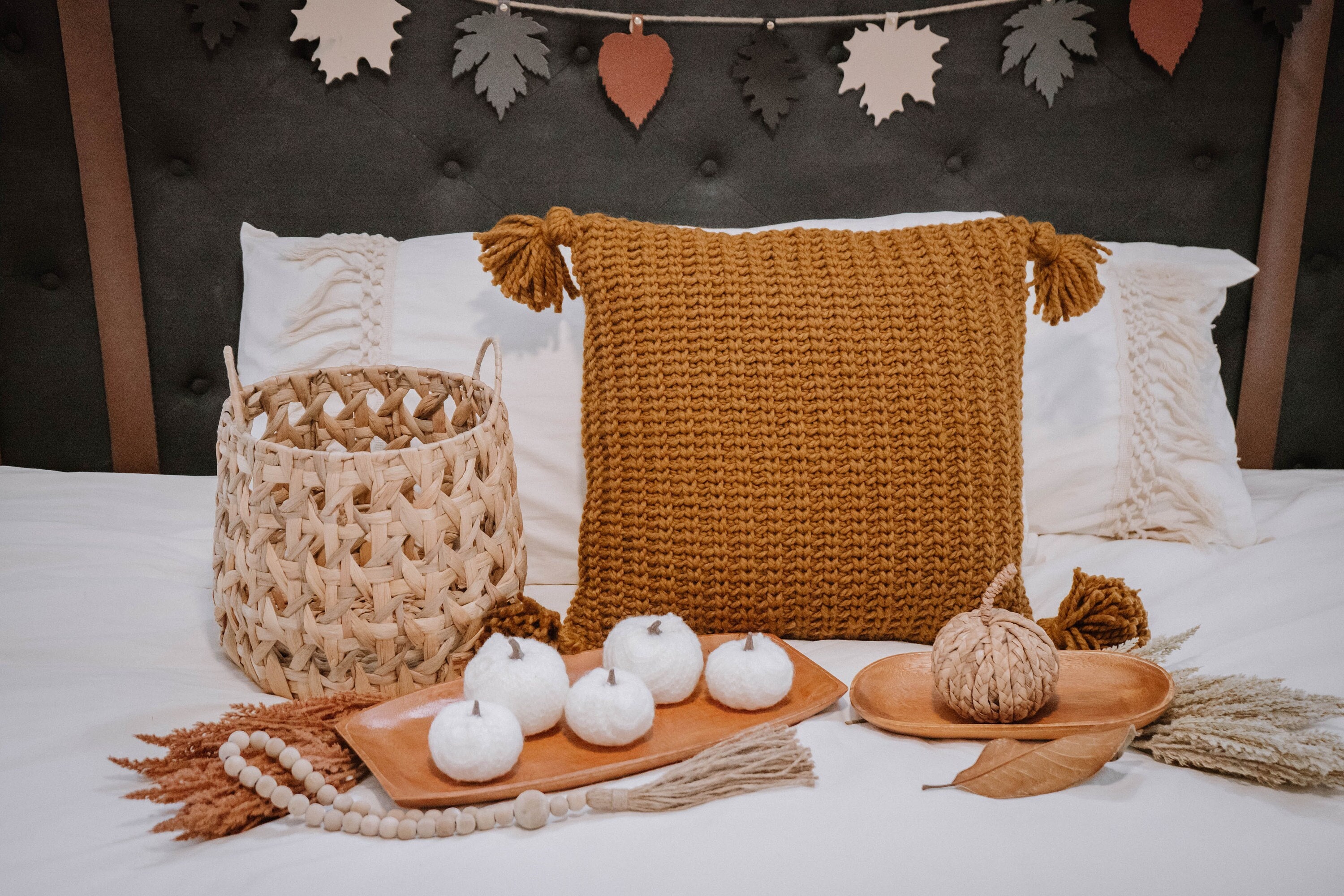 CROCHET PATTERN + VIDEO Crochet Knit Purl Pillow Cover Home Decor